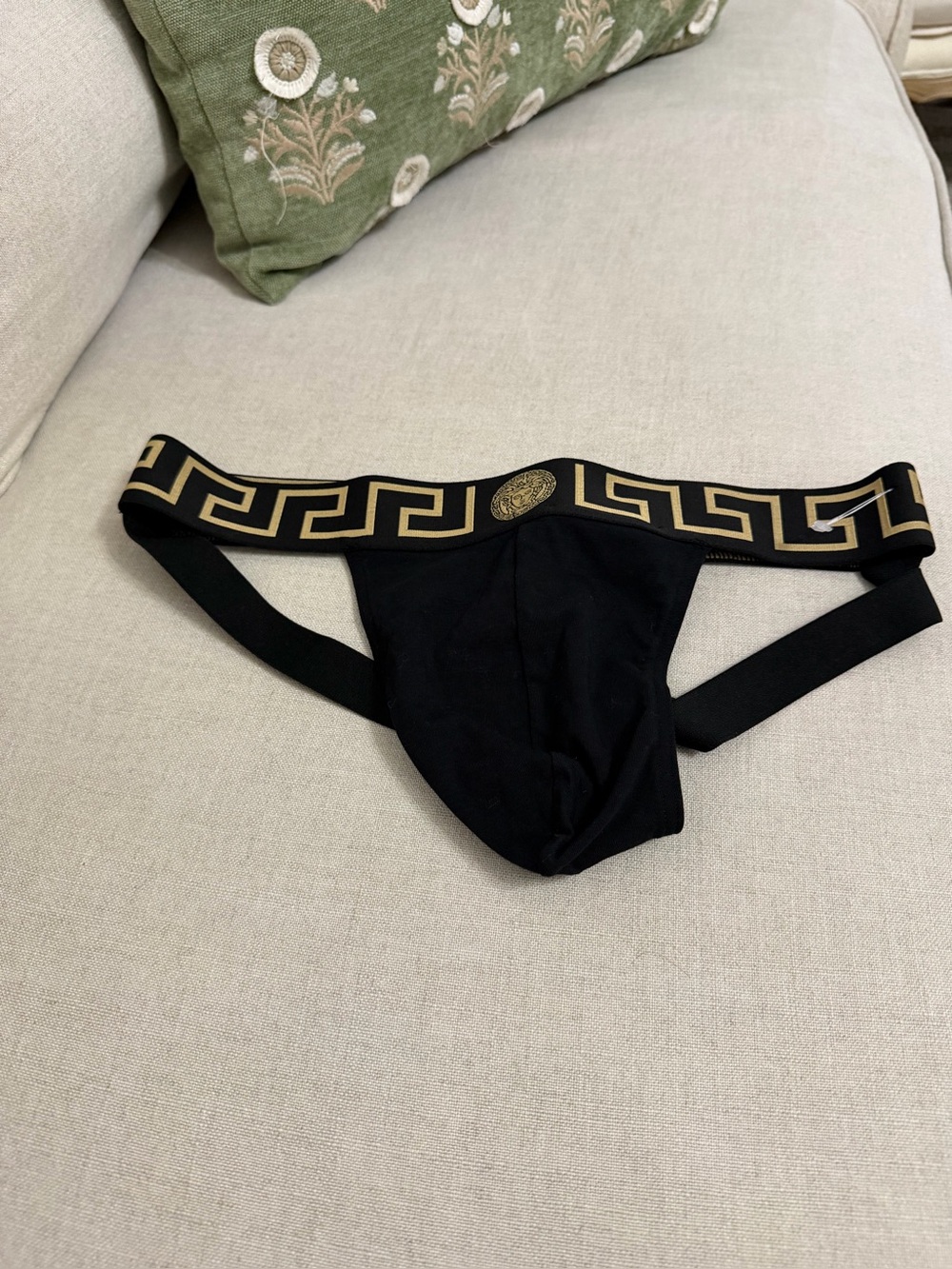 Versace Medusa Stretch-Cotton Jock Strap Size 5